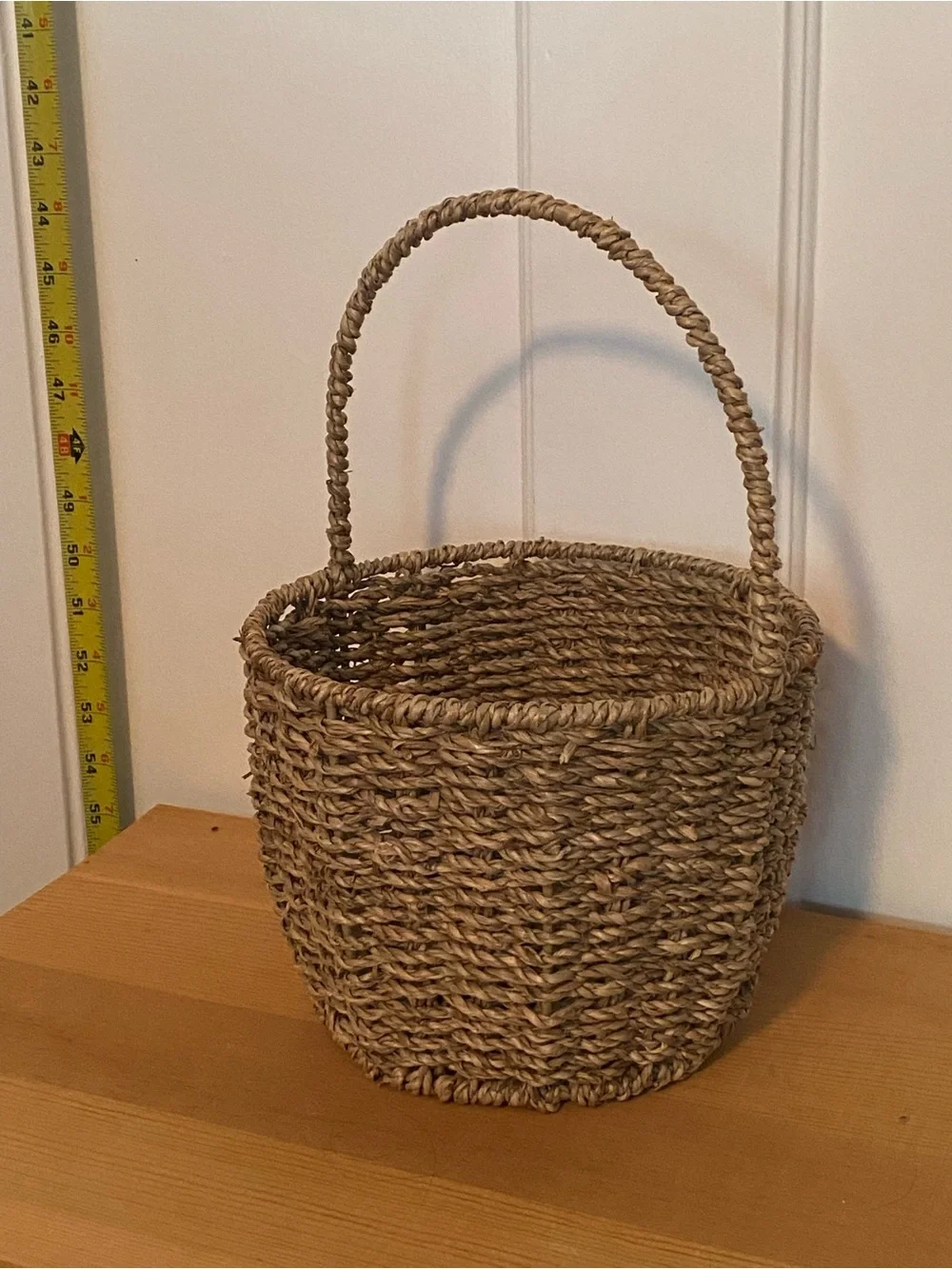 Semi vintage basket, woven basket